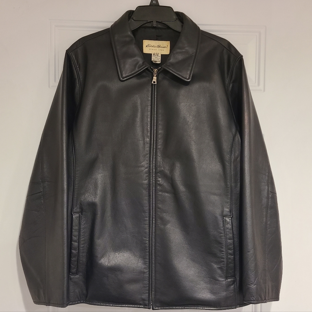 Eddie Bauer Dark Brown Leather Jacket